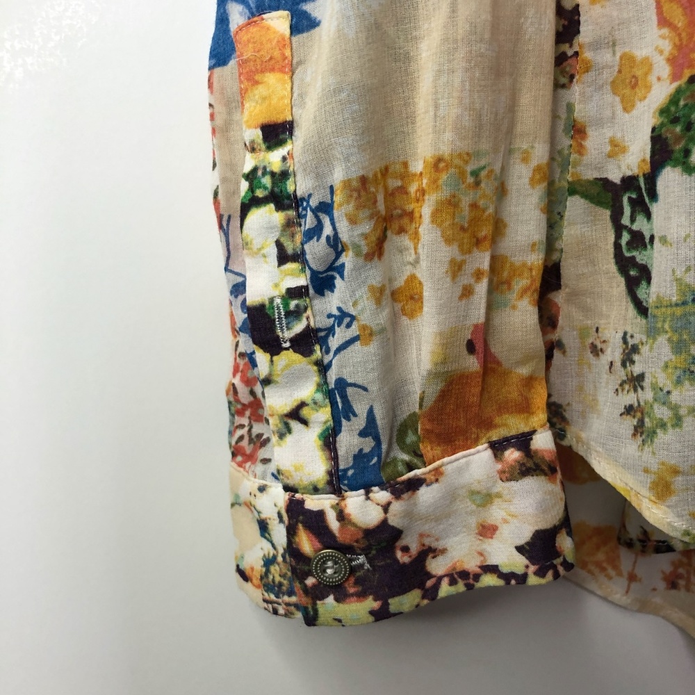 Anthropologie Maeve Floral Abella Pintuck SZ 0 - Picture 8 of 15